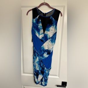 BEBE Pattern and sheer top dress NWT